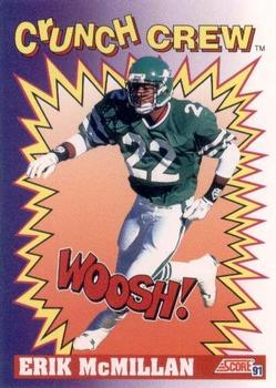 Erik McMillan New York Jets 1991 Score NFL Crunch Crew #649